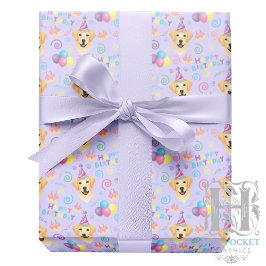 Papel De Presente Labrador Retriever Wrapping Paper in Purple