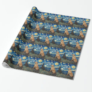 Papel De Presente Labrador Retriever Yellow Lab Dog StarNight