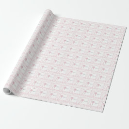 Papel De Presente Lace Girl Baptism Rosa