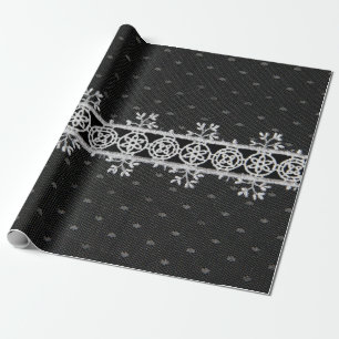 Papel De Presente lacework line on black background