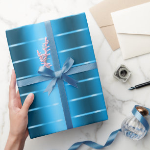 Papel De Presente Laço de Fita Azul Real Chuva de Noiva
