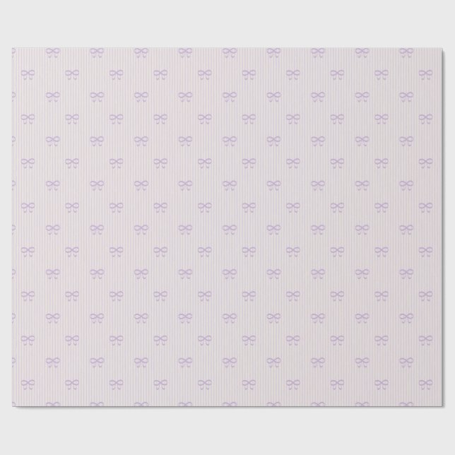 Papel De Presente Laços de Fita Balletcore Lilás Empoeirado (Aberto)