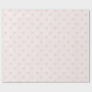 Papel De Presente Laços de fita balletcore rosa suave