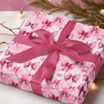 Papel De Presente Laços e Fitas Cor-de-Rosa Elegantes e Caprichosos<br><div class="desc">Perfeito para casamentos, chá de noiva, chá de bebê, aniversários e outras ocasiões especiais que exigem uma mistura de elegância ultra-feminina e charme lúdico, este encantador padrão de laço coquette é garantido para cativar e deliciar os destinatários de todas as idades. Seu design delicado traz um toque de fantasia para...</div>