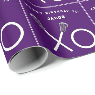 Papel De Presente Lacrosse Sports Birthday