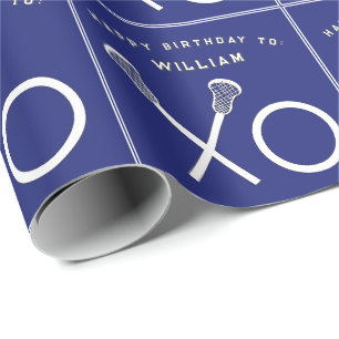 Papel De Presente Lacrosse Sports Birthday