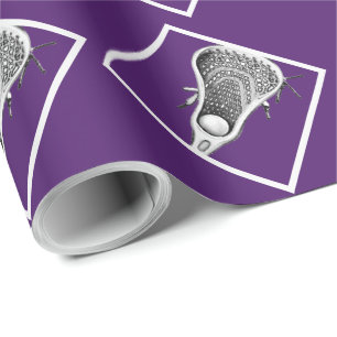 Papel De Presente Lacrosse Sports Purple Wraprap Paper