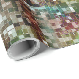 Papel De Presente Ladrilho vermelho manchado com spray tinta