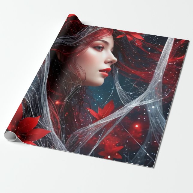 Papel De Presente Lady Christmas (Desenrolado)