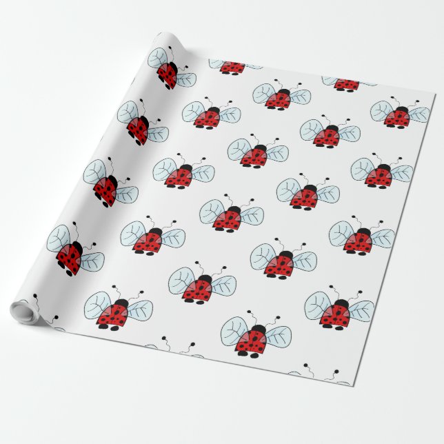 Papel De Presente Ladybird (Desenrolado)