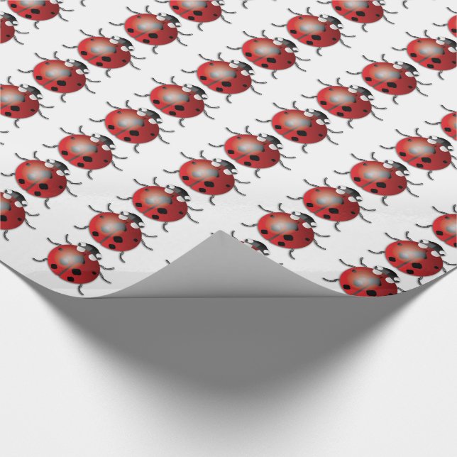 Papel De Presente Ladybug - Papel de enrolamento brilhante, 30" x 15 (Ponta)