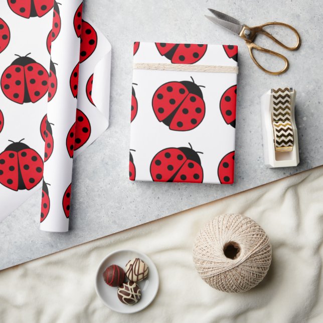 Papel De Presente Ladybugs (Artesanato)