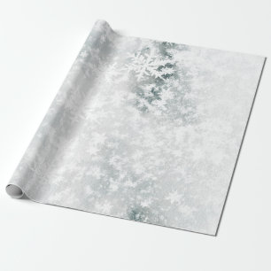 Papel De Presente Lago congelado Gelo e Fallen Flocos de neve fresco