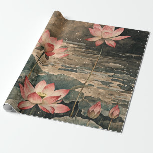 Papel De Presente Lago de Lótus ao Luar (3)