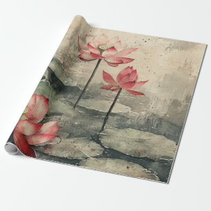 Papel De Presente Lago de Lótus ao Luar (6)