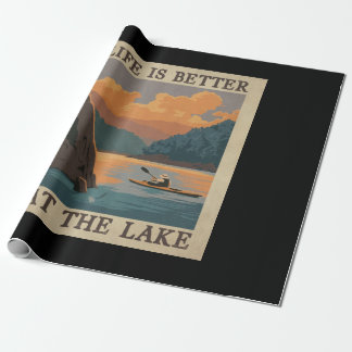 Papel De Presente Lake Better Life Vintage Lake Life
