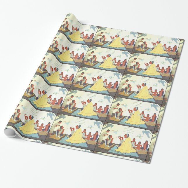 Papel De Presente Lakota Storyteller empacotando papel (Desenrolado)