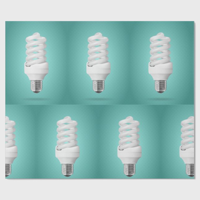 Papel De Presente Lâmpada Fluorescente Compacta Espiral Moderna (Aberto)