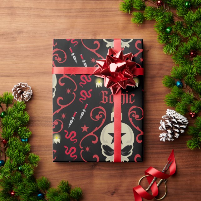 Papel De Presente Lâmpada Gótica E Acessórios (Presente de Natal)