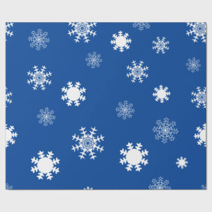 Papel De Presente Lâmpadas de neve monocromáticas azuis lúcidas