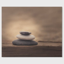 Papel De Presente Landscape, Zen Stones Brown