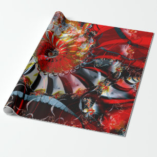 Papel De Presente Lanterna Vermelha