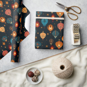 Papel De Presente Lanternas de Feriado Diwali