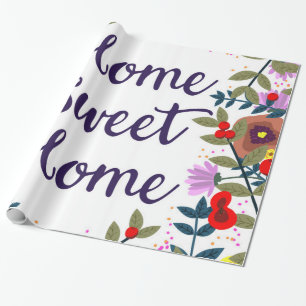 Papel De Presente Lar Doce Lar Recife Floral