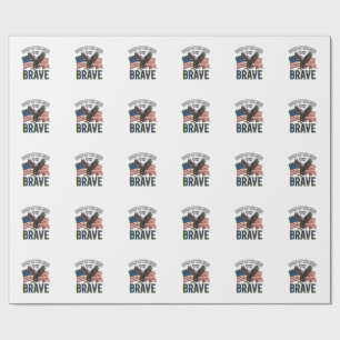 Papel De Presente Lar dos Livres Desenho de Camisa Patriótica Águia 