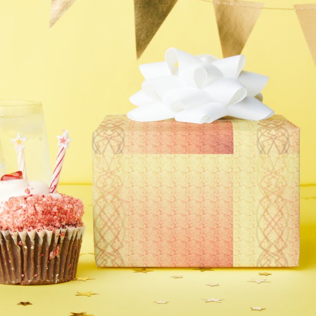 Papel De Presente Laranja (Festa de aniversário)