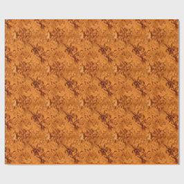 Papel De Presente Laranja Assustador Grunge Halloween