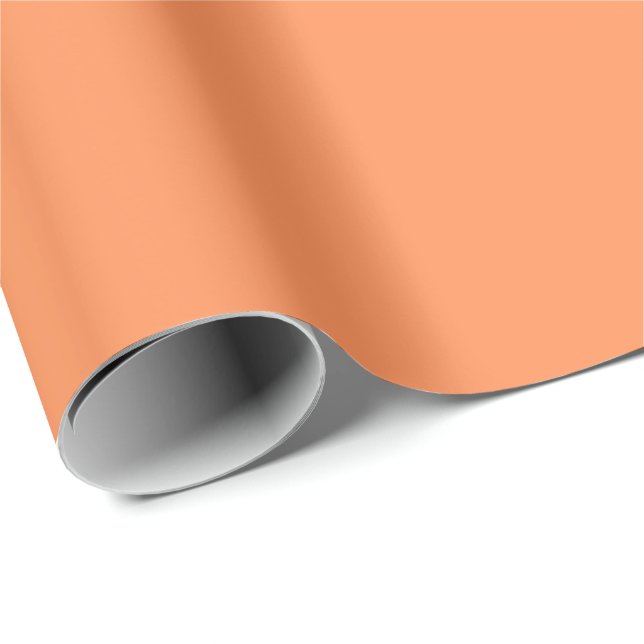 Papel De Presente Laranja Claro Para Combinar Com Nossos Conjuntos L (Ponta do rolo)