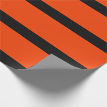 Laranja Clássico e Lápis Pretos Stripes Halloween