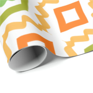 Papel De Presente Laranja Com Dois Sombras