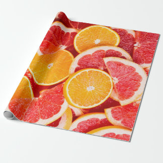 Papel De Presente Laranja fresco madura e fundo de toranja