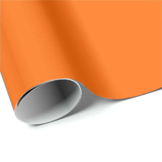 Papel De Presente Laranja Ousado para Combinar com Nossos Conjuntos  (Ponta do rolo)