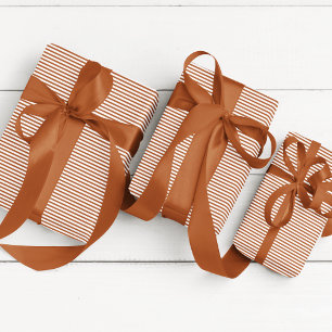 Papel De Presente Laranja Simples Queimado Estimulado