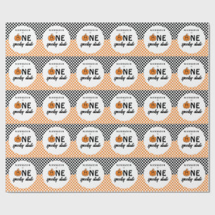 Papel De Presente Laranja Um Cara Sinistro Aniversário de 1 ano de H