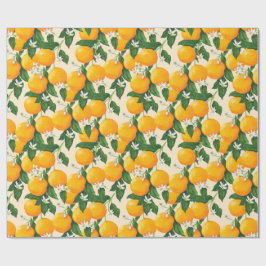 Papel De Presente Laranjas