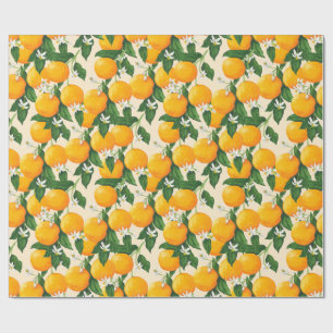 Papel De Presente Laranjas
