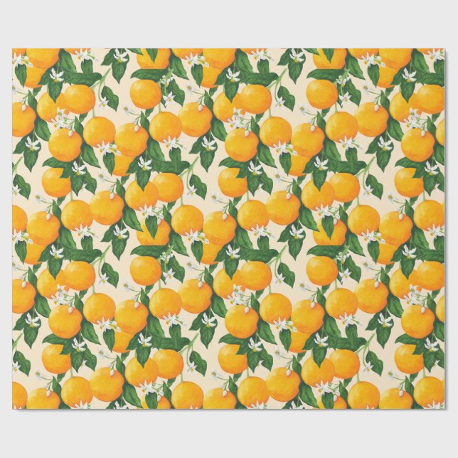Papel De Presente Laranjas (Aberto)