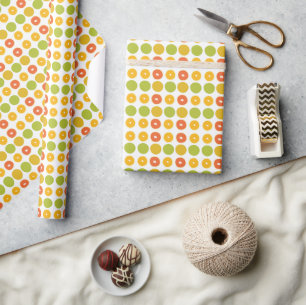 Papel De Presente Laranjas Frutas Cítricas Padrão de Alimentos