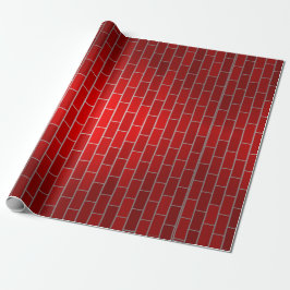 Papel De Presente Lareira de Tijolo Vermelho