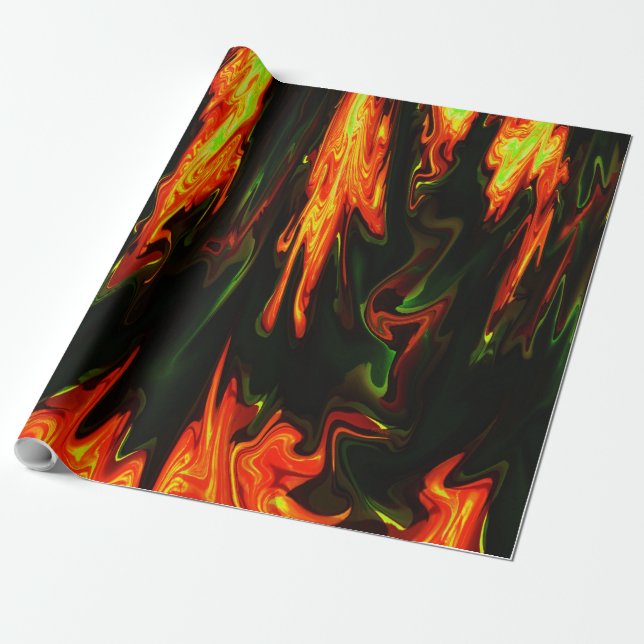 Papel De Presente Lava Flames.... (Desenrolado)