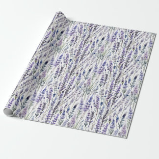 Papel De Presente Lavanda de Aquarela