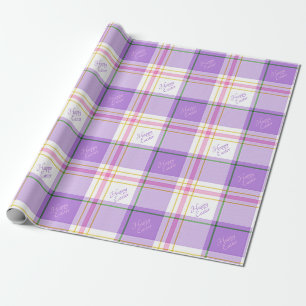 Papel De Presente Lavanda e Felz pascoa rosa