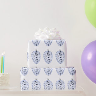 Papel De Presente Lavanda Pinecone White Wrappaper