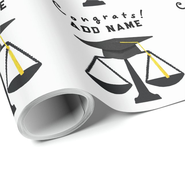 Papel De Presente Law School Graduation Gift Wrapping Paper (Ponta do rolo)