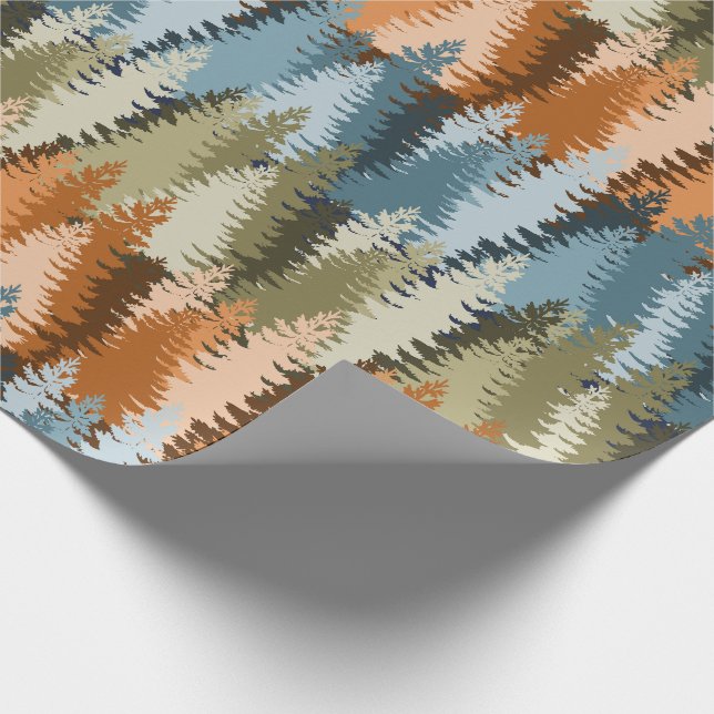 Papel De Presente Layered Pine Forest Pattern (Ponta)
