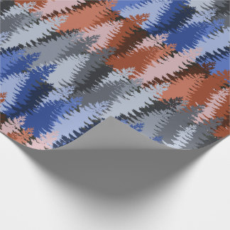 Papel De Presente Layered Pine Forest Pattern